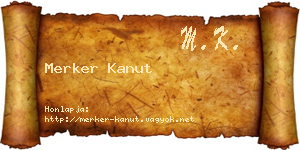 Merker Kanut névjegykártya